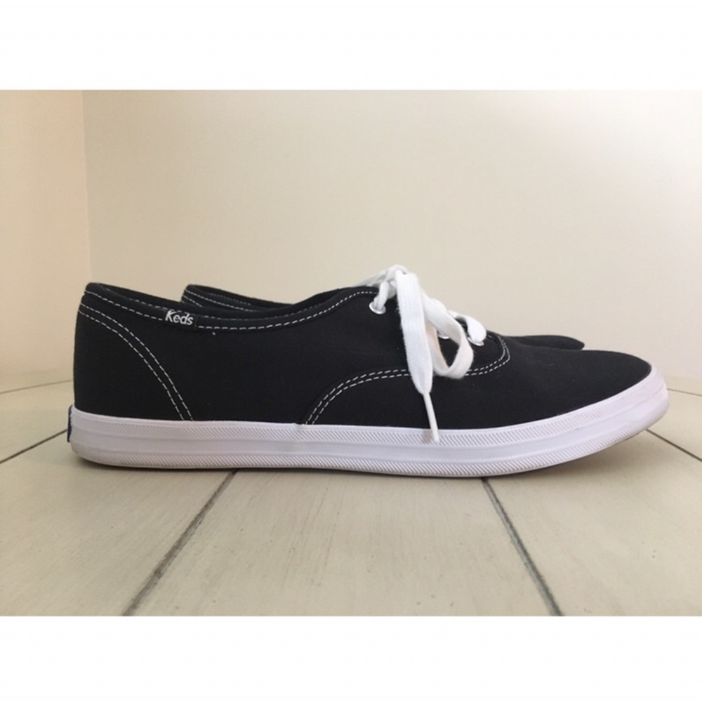 Women’s Black Keds with White Laces